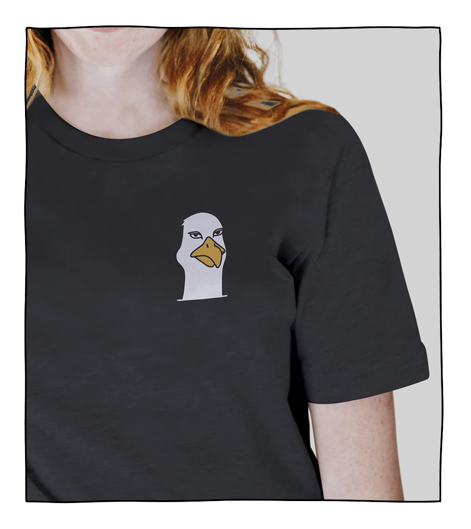 BS seagull face model 1 tee