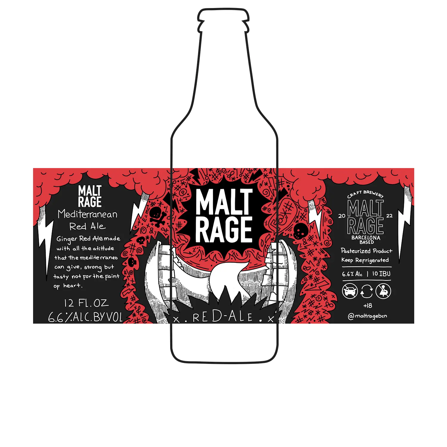 Malt Rage bottle designs