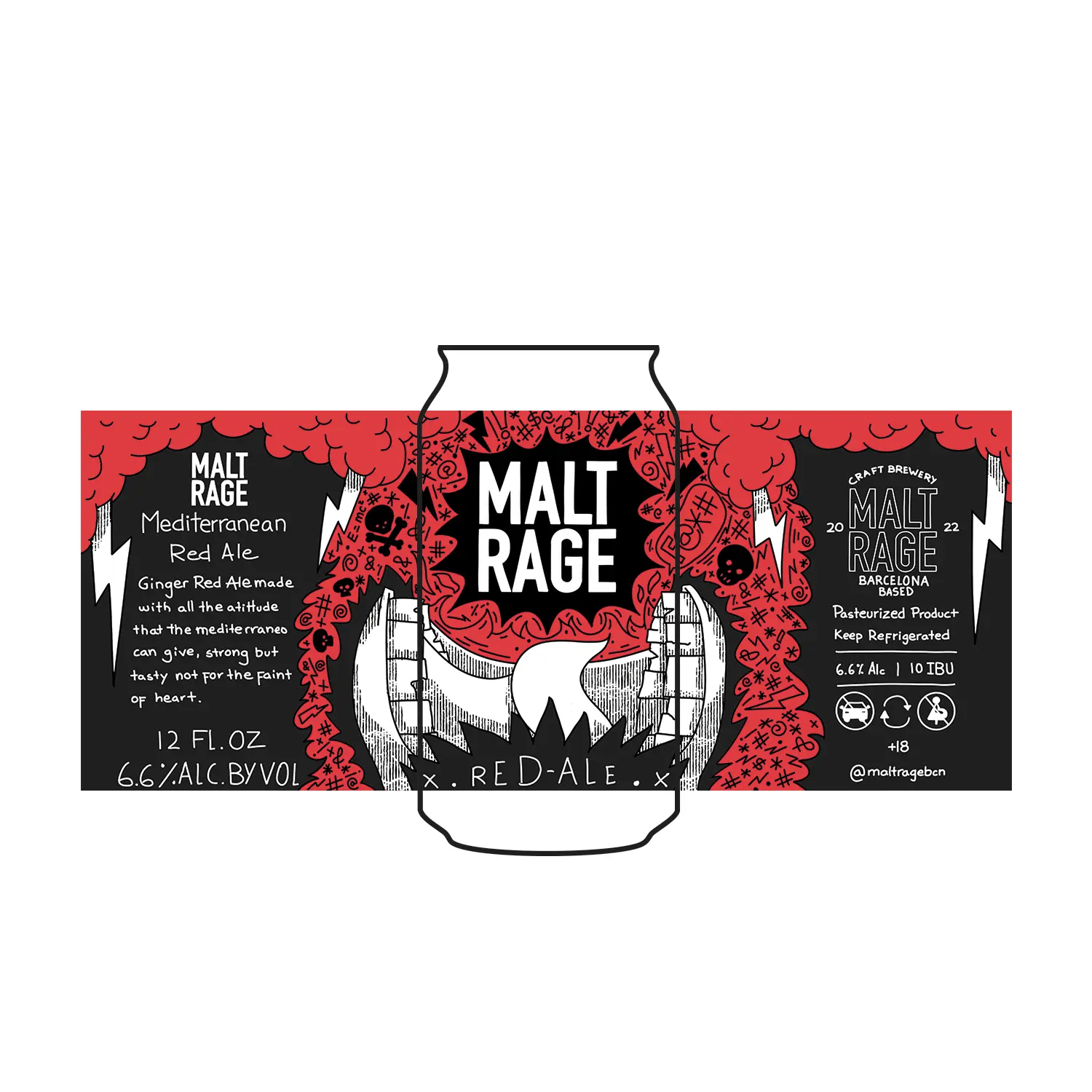 Malt Rage can designs