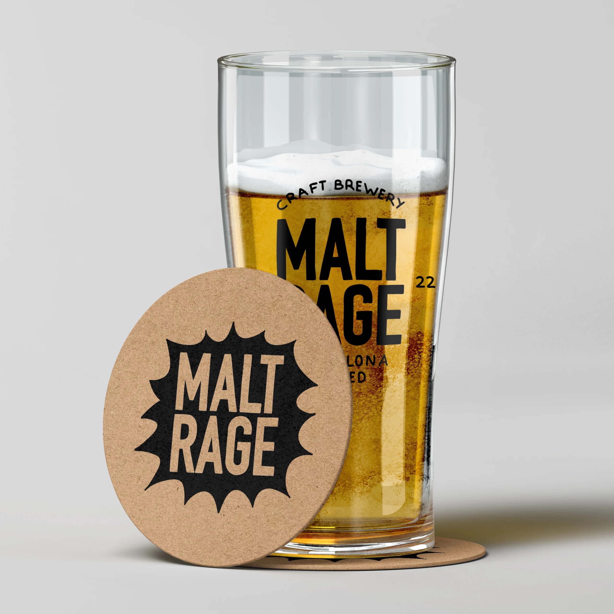 Malt Rage bottle beer coaster 2