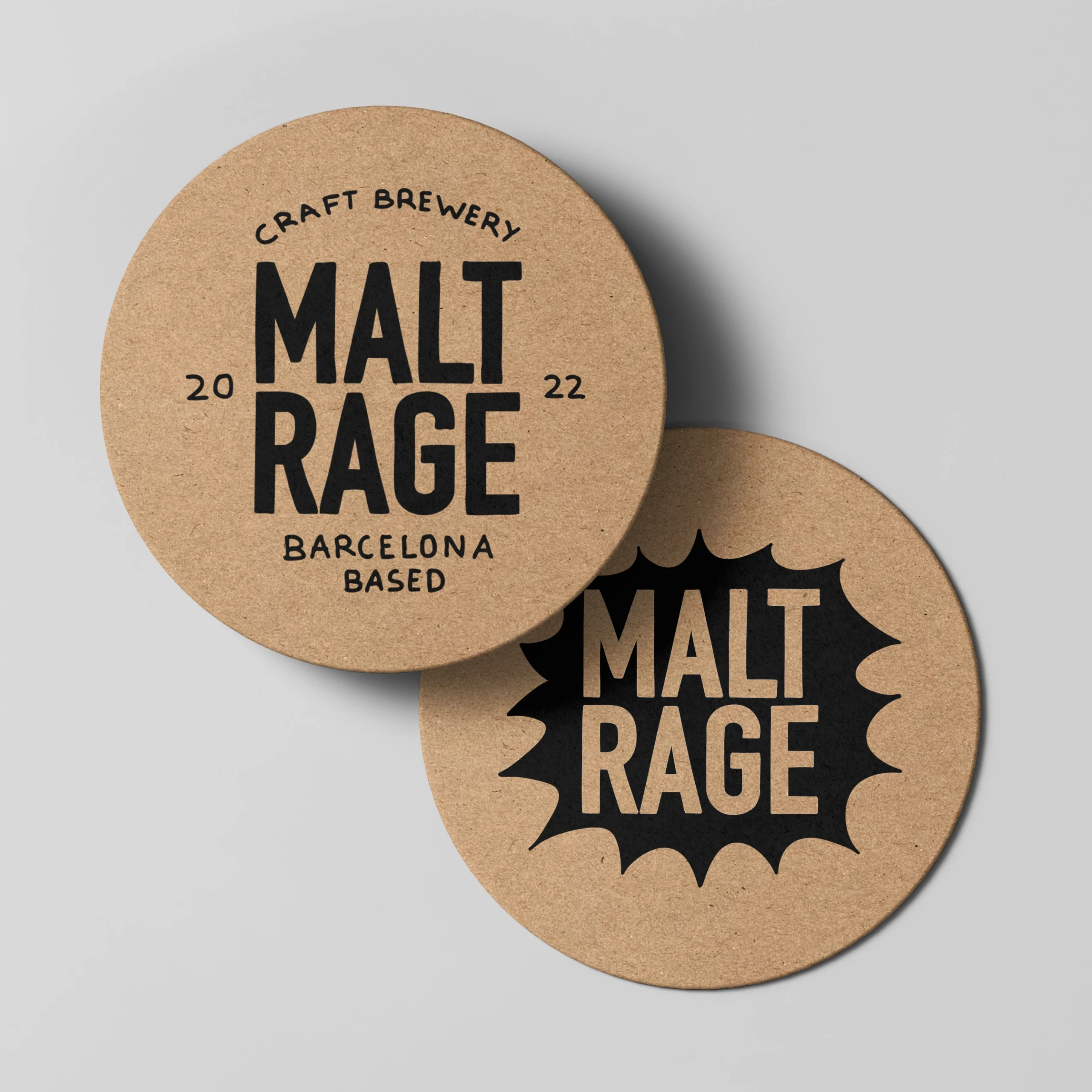 Malt Rage bottle beer coaster