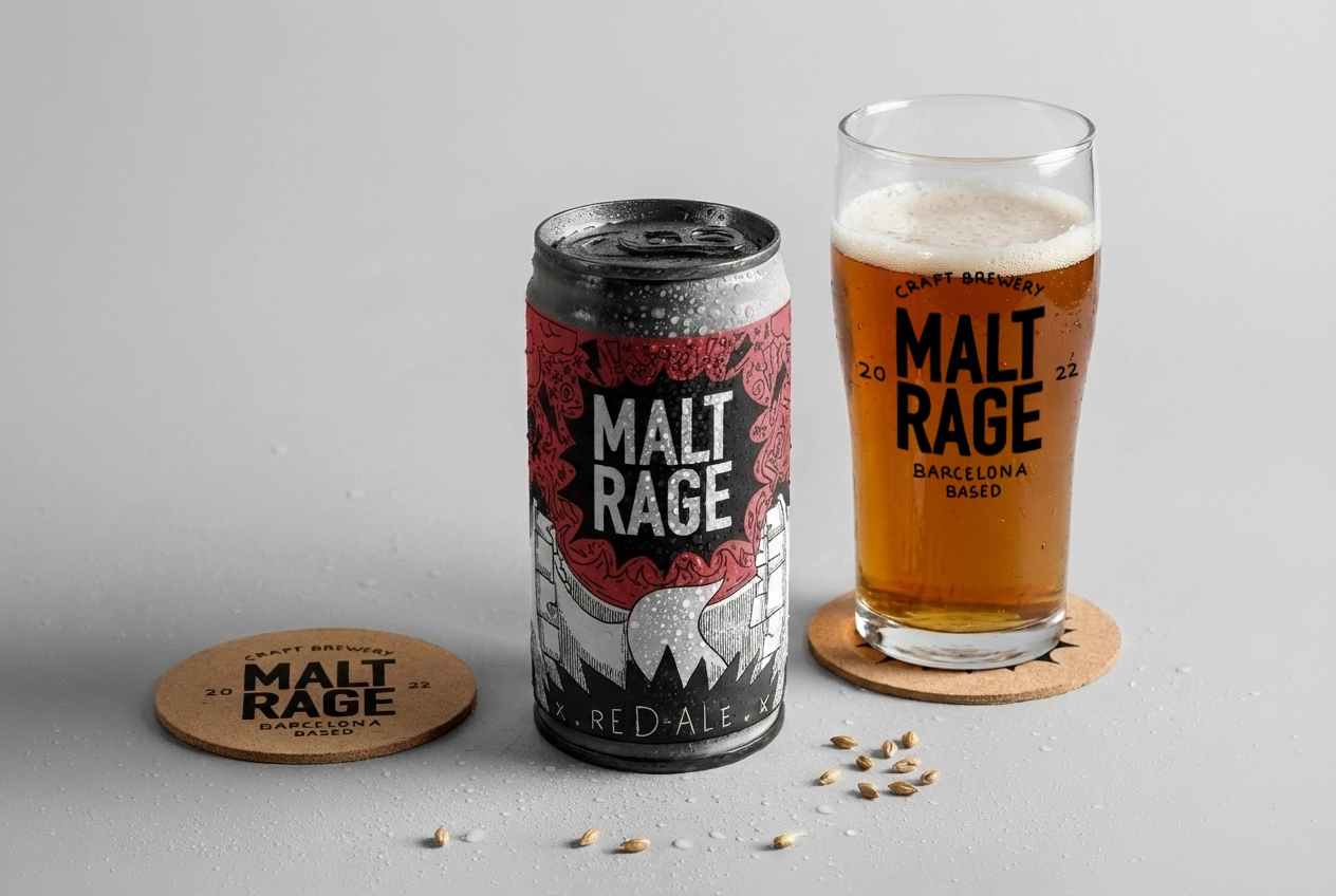 Malt Rage bottle beer coaster 2