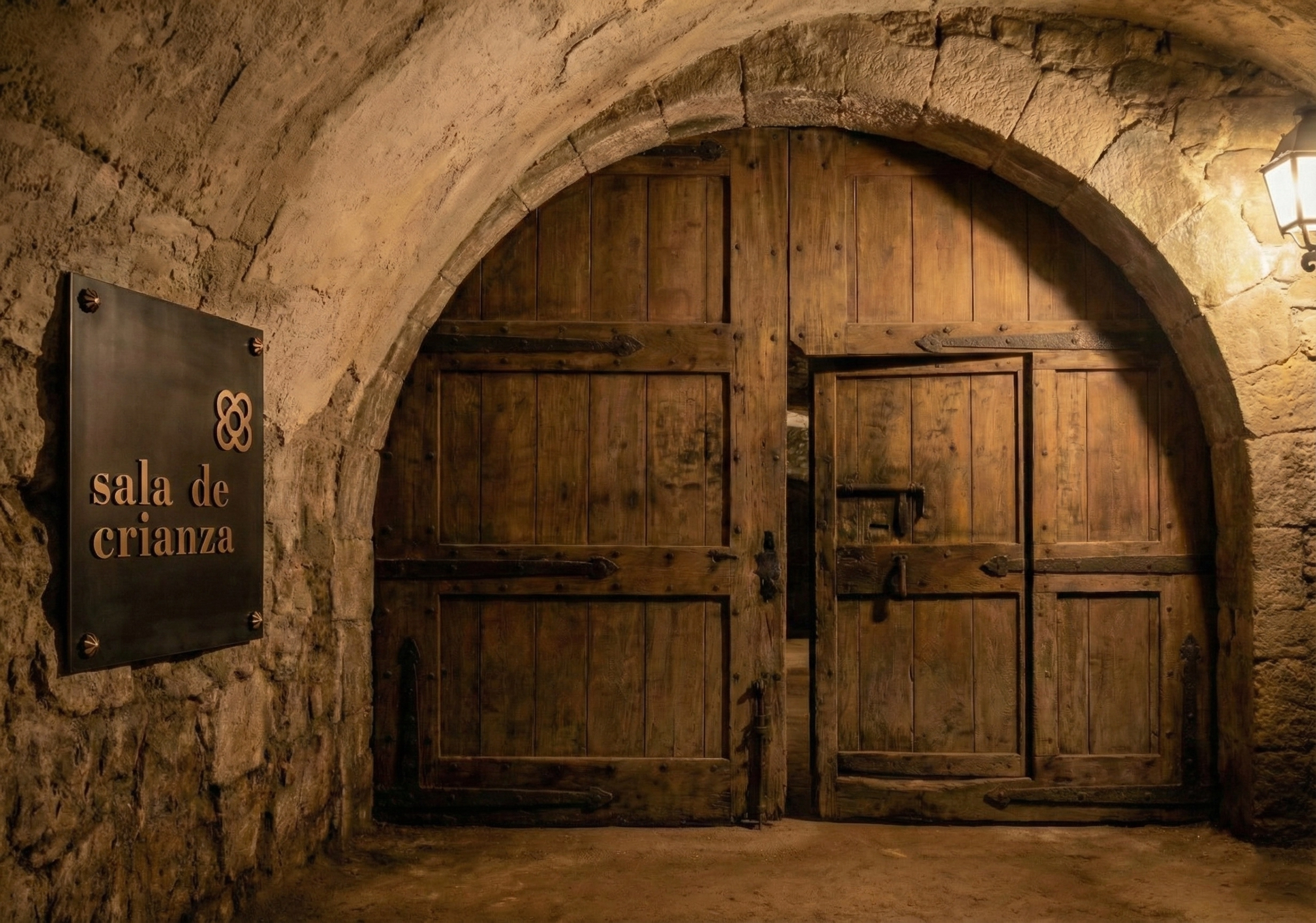 Flor de BCN barricas sala de crianza faideas 1 puertas